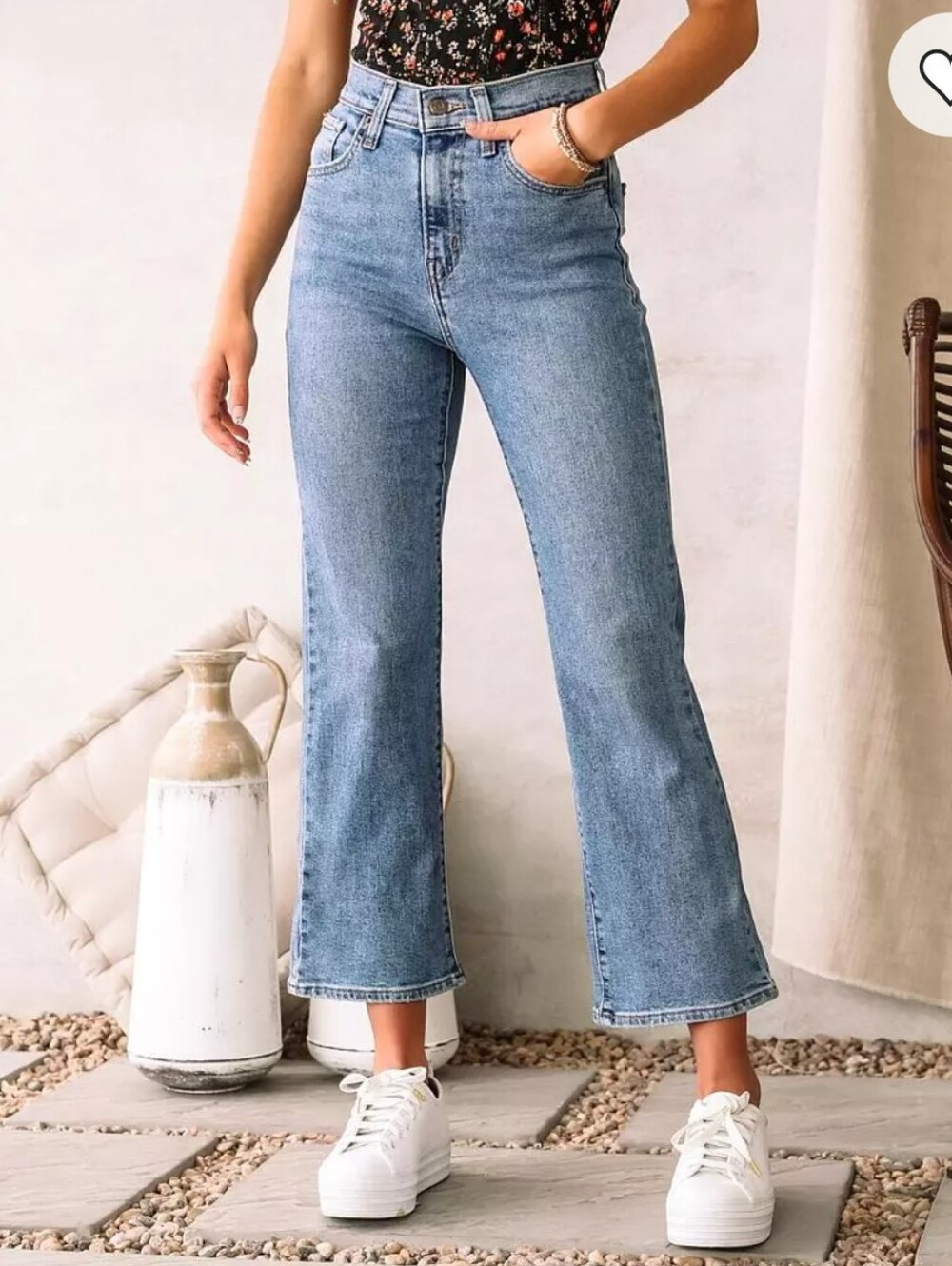 Levi's High Waisted Cropped Flare